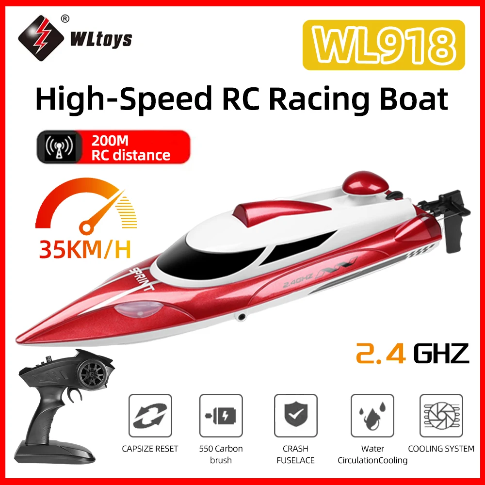 Wltoys WL918 RC Boat High Speed Racing Boat 35KM/H Full Scale LED Speedboat 200M 3000AmAh Battery 2.4Ghz Remote Control
Wltoys WL918 RC Boat High Speed Racing Boat 35KM/H Full Scale LED Speedboat 200M 3000AmAh Battery 2.4Ghz Remote Control