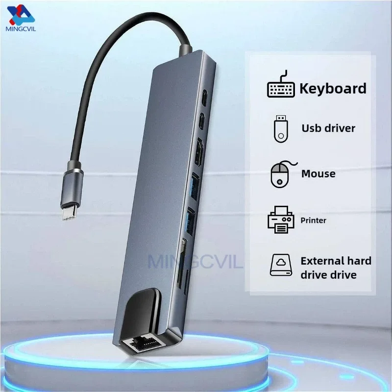 MINGCVIL USB C HUB Type C Splitter 4K Thunderbolt3 Docking Station Laptop Adapter For Macbook Air M1 iPad Pro RJ45 HDMI Computer
MINGCVIL USB C HUB Type C Splitter 4K Thunderbolt3 Docking Station Laptop Adapter For Macbook Air M1 iPad Pro RJ45 HDMI Computer