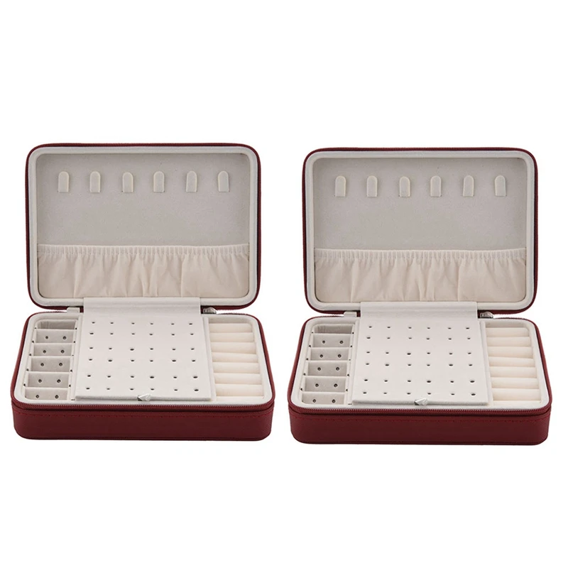 2X Korean Style Jewelry Box Organizer Display Storage Leather Large Big Mirror Multi-Function Red
2X Korean Style Jewelry Box Organizer Display Storage Leather Large Big Mirror Multi-Function Red