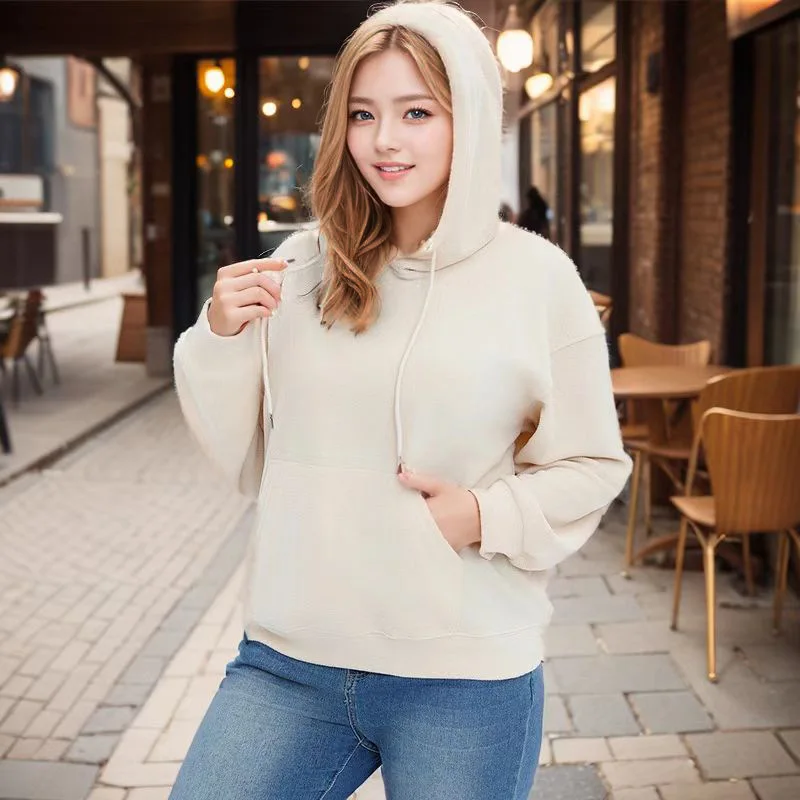 Large size women's clothing autumn and winter solid color hooded sweater long sleeve thickened versatile thermal pocket top fash
Large size women's clothing autumn and winter solid color hooded sweater long sleeve thickened versatile thermal pocket top fash