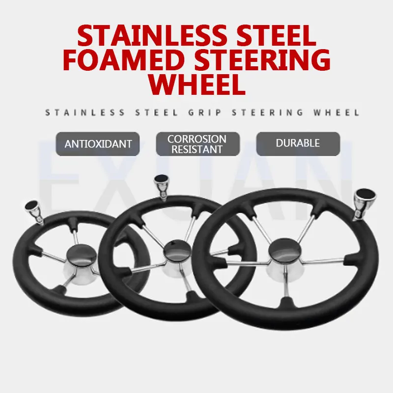 Marine Ship Grade Stainless Steel Yacht Steering Wheel Foam Grip Power Ball Black Rudder Ship Accessories Boat Steering Wheel
Marine Ship Grade Stainless Steel Yacht Steering Wheel Foam Grip Power Ball Black Rudder Ship Accessories Boat Steering Wheel