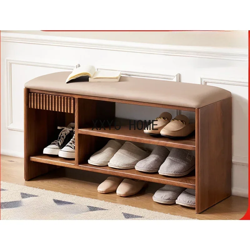 Solid Wood Shoe Changing Stool North America Black Walnut Simple Small Apartment Home Entrance Shoe Rack storage cabinet
Solid Wood Shoe Changing Stool North America Black Walnut Simple Small Apartment Home Entrance Shoe Rack storage cabinet