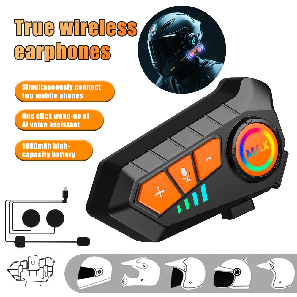 JKUOO Ai интеллектуальная гарнитура для мотоциклетного шлема, стерео Bluetooth, громкая связь, IP67, водонепроницаемая, с трехцветным окружающим светом
JKUOO Ai интеллектуальная гарнитура для мотоциклетного шлема, стерео Bluetooth, громкая связь, IP67, водонепроницаемая, с трехцветным окружающим светом