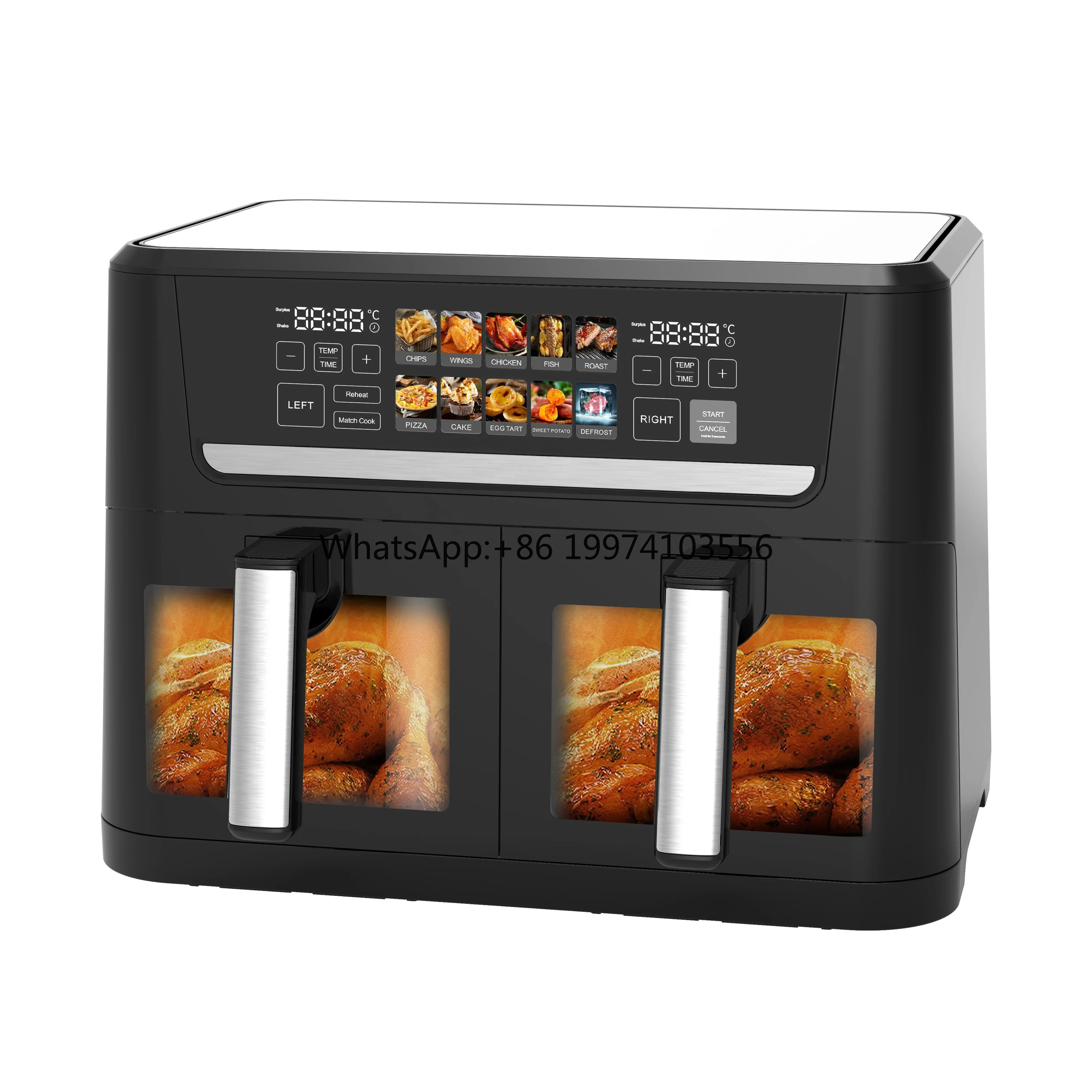 2024 New XL Capacity Double Baskets Air Fryer With Stainless steel 8L 10L Adjustable baker
2024 New XL Capacity Double Baskets Air Fryer With Stainless steel 8L 10L Adjustable baker