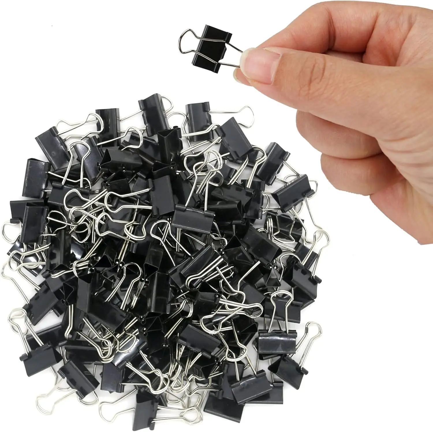 120 Pack Mini Black Binder Clips, 15mm Small Paper Clips for Office Home School Organization
120 Pack Mini Black Binder Clips, 15mm Small Paper Clips for Office Home School Organization