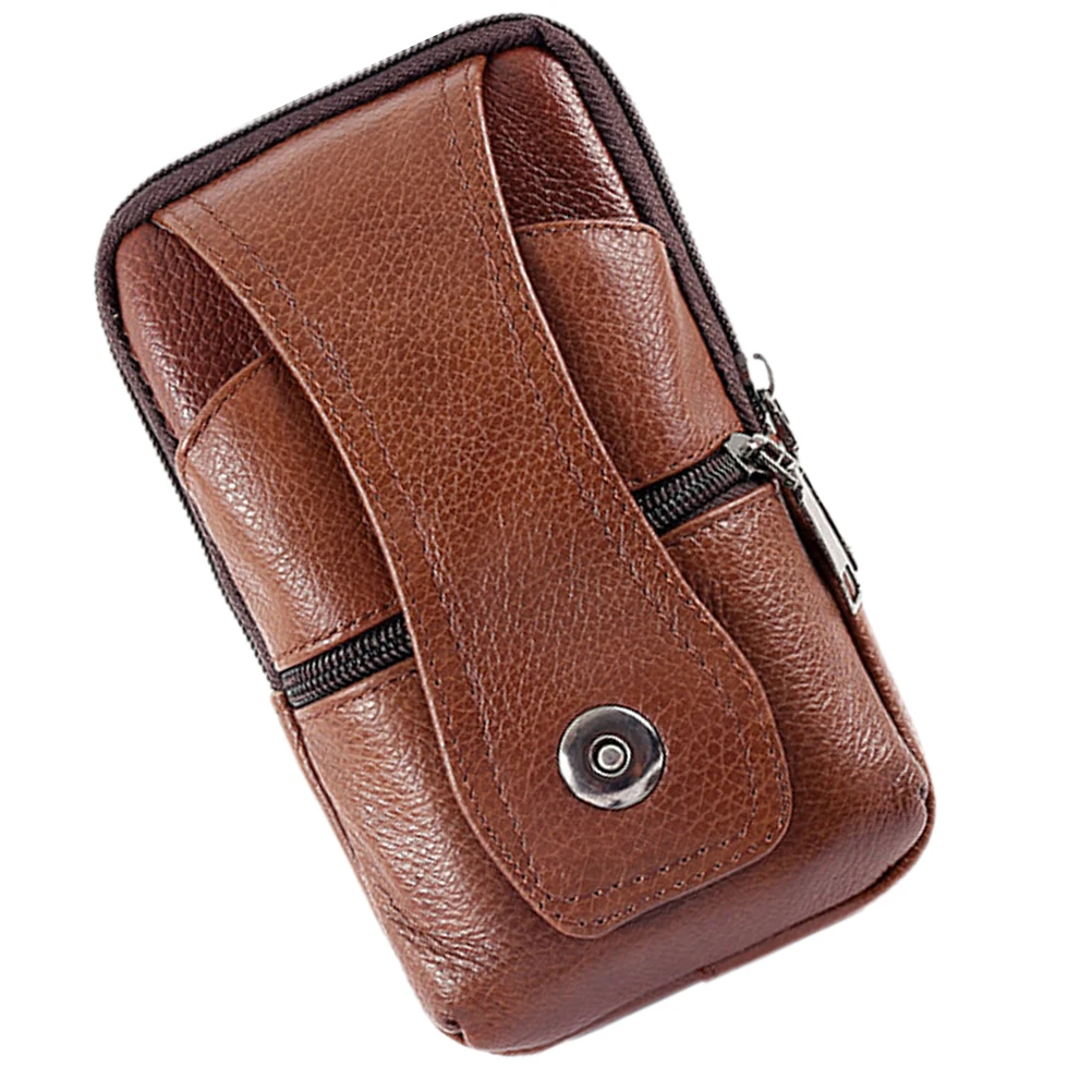 Waterproof Mobile Phone Bag Belt Cowhide Brown Vertical Portable Handbag Business Travel Use Zipper Design Steal Proof Hook
Waterproof Mobile Phone Bag Belt Cowhide Brown Vertical Portable Handbag Business Travel Use Zipper Design Steal Proof Hook
