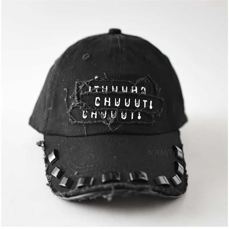 Y2K Punk Aesthetic Distressed Baseball Cap Unisex Studded Brim & Text EmbroideryEdgy Rivet & Patch
Y2K Punk Aesthetic Distressed Baseball Cap Unisex Studded Brim & Text EmbroideryEdgy Rivet & Patch