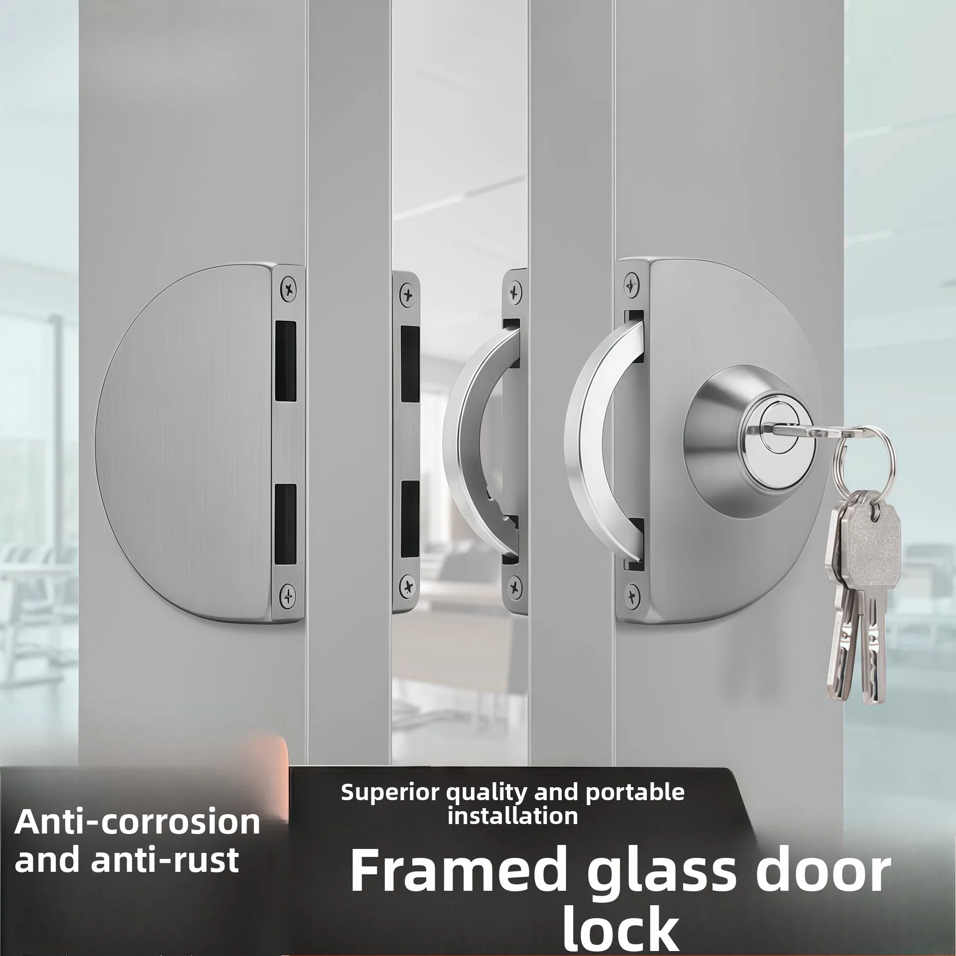 Framed glass door hemming lock floor spring semi-circular single and double flat door lock
Framed glass door hemming lock floor spring semi-circular single and double flat door lock