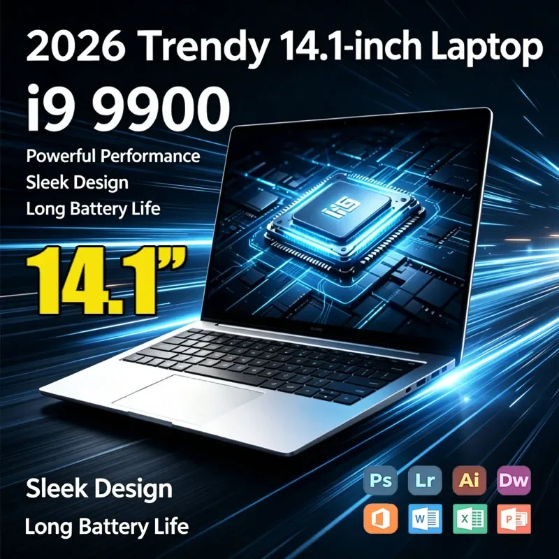 2026 NEW 14.1 Inch Ultra Slim Laptop Intel Core i9 9900 32GB RAM 2TB SSD Windows 11 Gaming Gamer Office Notebook 1920x1080 Max
2026 NEW 14.1 Inch Ultra Slim Laptop Intel Core i9 9900 32GB RAM 2TB SSD Windows 11 Gaming Gamer Office Notebook 1920x1080 Max