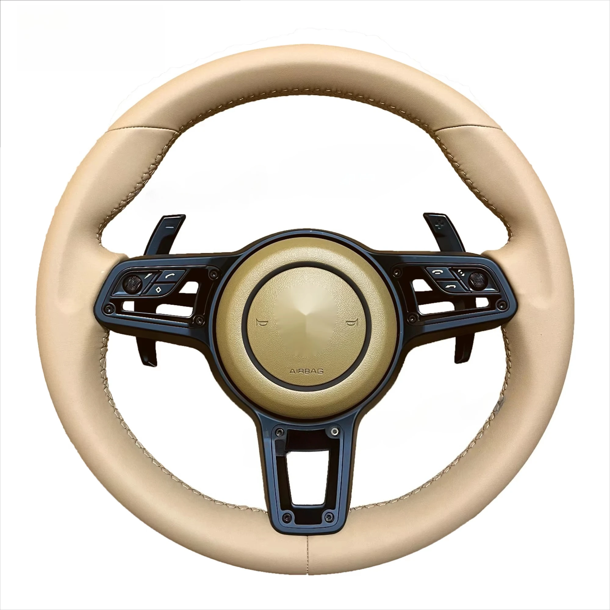Suitable For Porsches Beige Nappa Leather Steering Wheel Cayenne Macan Boxster Cayman Taycan Panamera Models Series
Suitable For Porsches Beige Nappa Leather Steering Wheel Cayenne Macan Boxster Cayman Taycan Panamera Models Series
