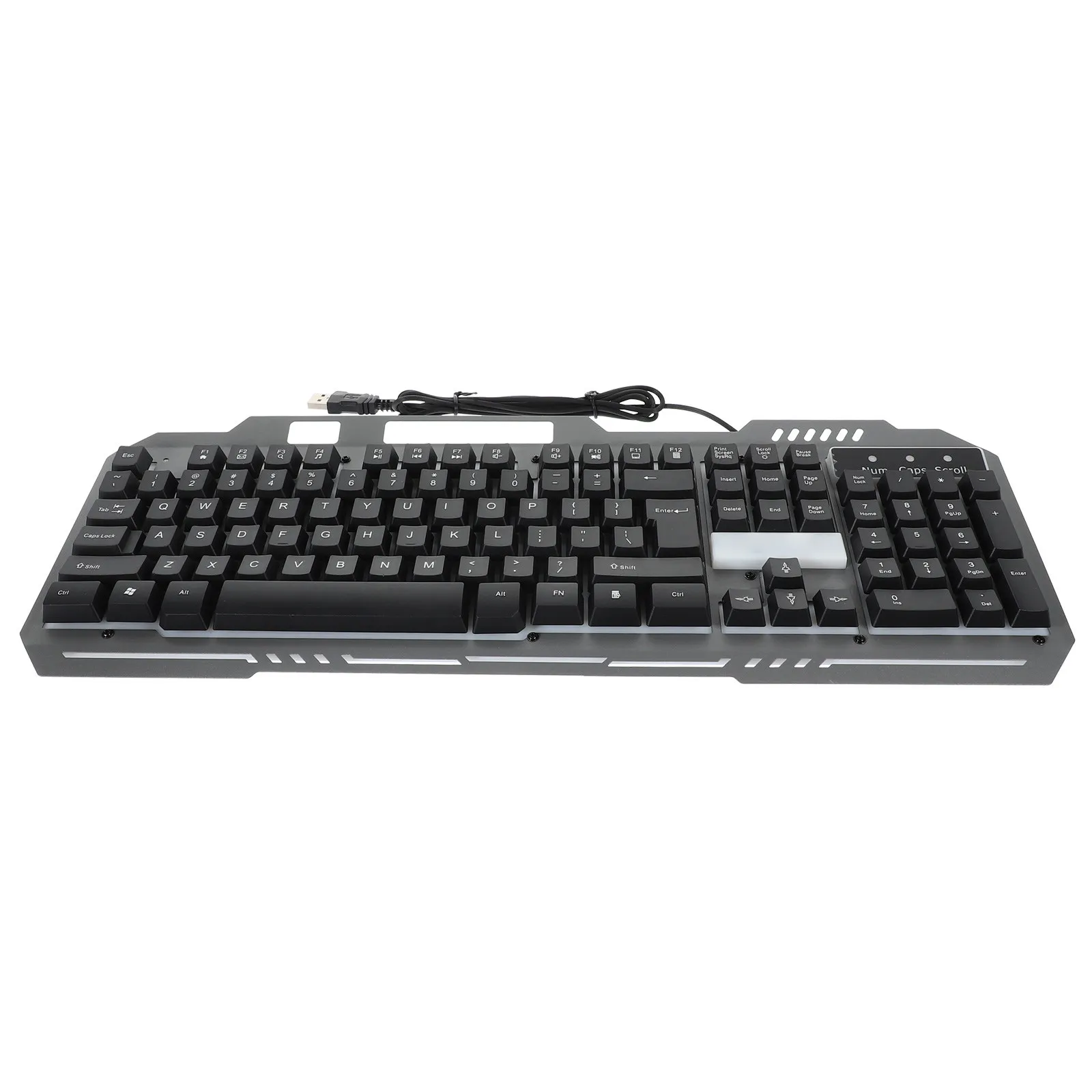 1Pcs Ergonomic Light-Emitting Mechanical Gaming Keyboard with Waterproof ABS Body Metal Alloy Panel Adjustable Angle Stand
1Pcs Ergonomic Light-Emitting Mechanical Gaming Keyboard with Waterproof ABS Body Metal Alloy Panel Adjustable Angle Stand