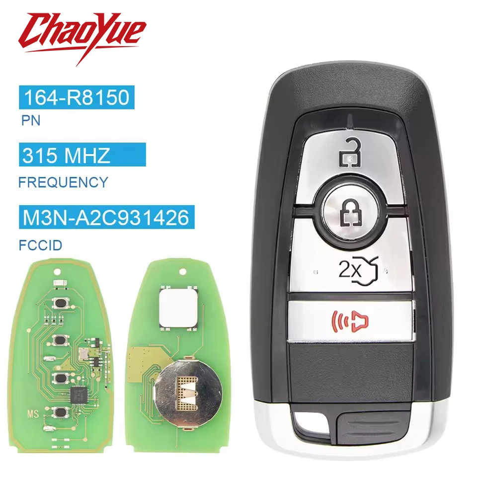 ChaoYue emote Car Key For Ford Edge Explorer Fusion Mustang 3+1BT 315Mhz FCCID:M3NA2C93142300 PN:164-R8150
ChaoYue emote Car Key For Ford Edge Explorer Fusion Mustang 3+1BT 315Mhz FCCID:M3NA2C93142300 PN:164-R8150