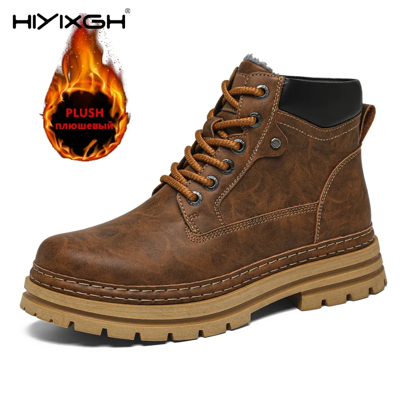 Модные кожаные мужские ботинки, зимние теплые плюшевые мужские зимние ботинки, высокие мотоциклетные ботинки в британском стиле, роскошные мужские ботильоны для работы
Модные кожаные мужские ботинки, зимние теплые плюшевые мужские зимние ботинки, высокие мотоциклетные ботинки в британском стиле, роскошные мужские ботильоны для работы