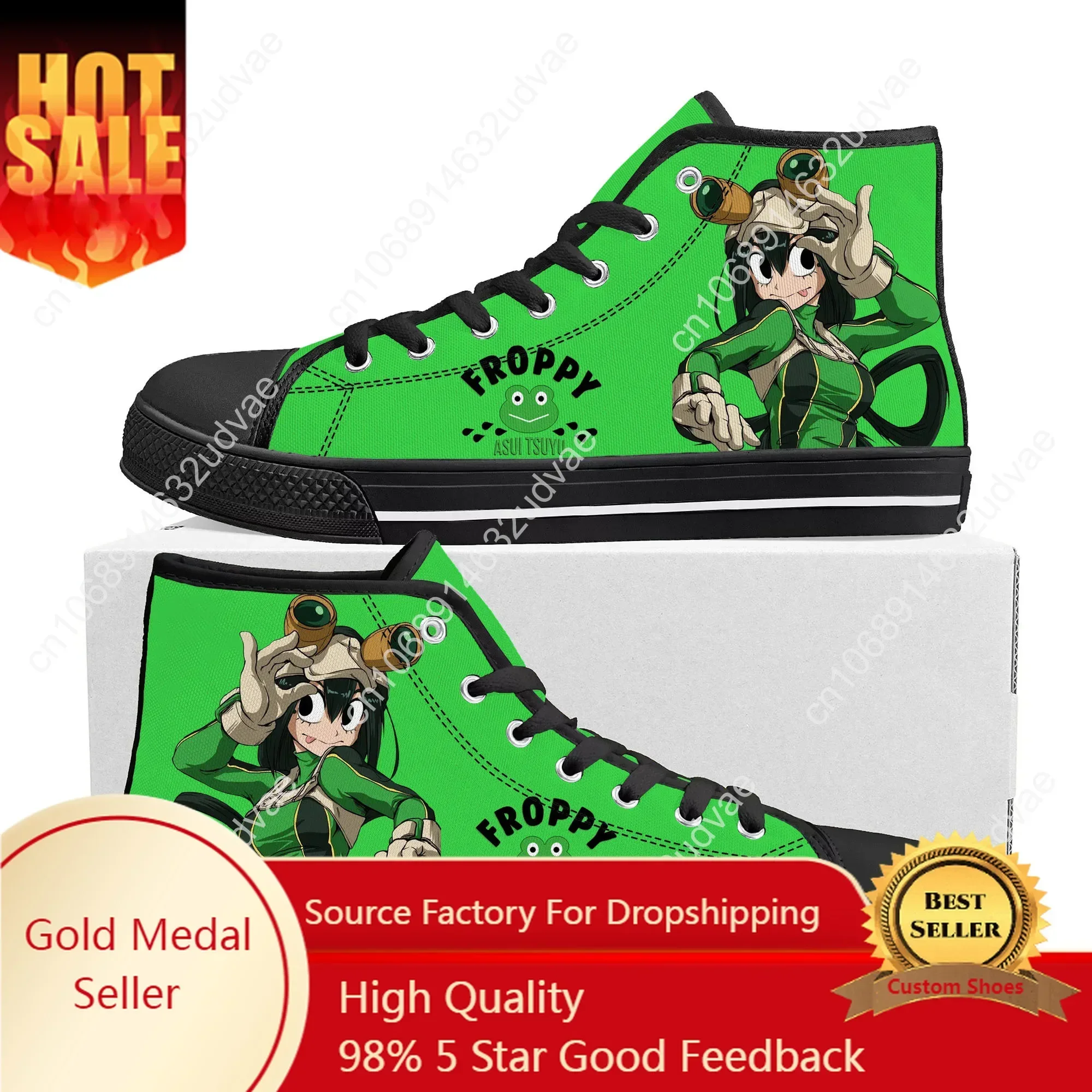 Anime Asui Tsuyu My Hero Academia High Top Sneakers Mens Womens Teenager High Quality Canvas Sneaker Couple Shoes Custom Shoe
Anime Asui Tsuyu My Hero Academia High Top Sneakers Mens Womens Teenager High Quality Canvas Sneaker Couple Shoes Custom Shoe