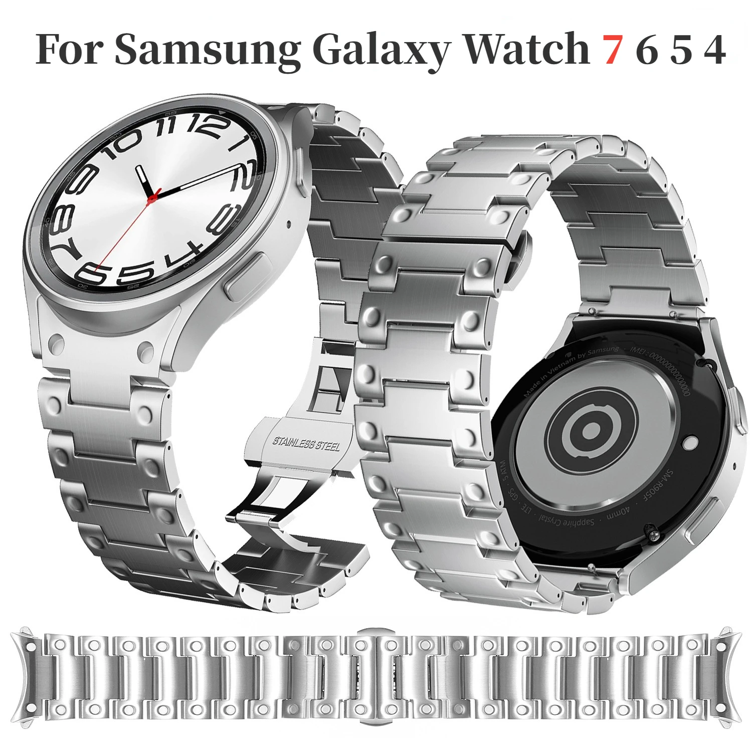 Металлический ремешок для Samsung Galaxy Watch 7 6 5 44 мм 40 мм, сменный Браслет из нержавеющей стали для Galaxy 6 4 Classic 47 мм 46 мм 43 мм
Металлический ремешок для Samsung Galaxy Watch 7 6 5 44 мм 40 мм, сменный Браслет из нержавеющей стали для Galaxy 6 4 Classic 47 мм 46 мм 43 мм