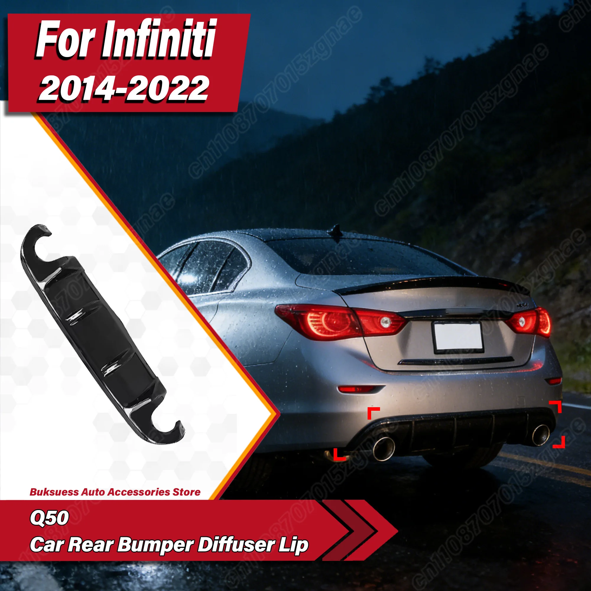 For Infiniti Q50 2014 2015 2016 2017 Automobile Rear Bumper Sports Racing Style Diffuser Car Rear Chin Valance Modification Kit
For Infiniti Q50 2014 2015 2016 2017 Automobile Rear Bumper Sports Racing Style Diffuser Car Rear Chin Valance Modification Kit