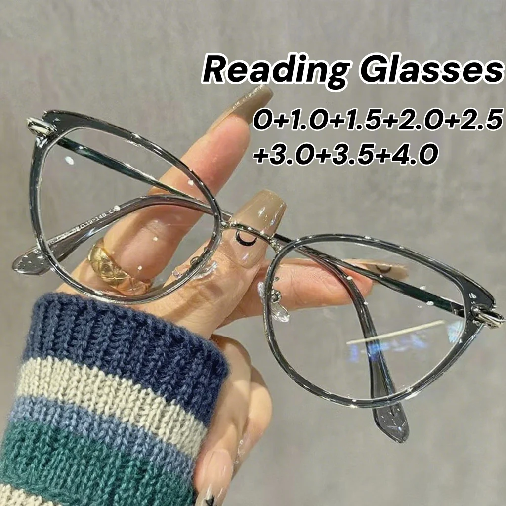 Stylish Cat Eye Reading Glasses Fashion Women Presbyopia Eyewear Unisex Retro Blue Light Blocking Far Sight Glasses Diopter
Stylish Cat Eye Reading Glasses Fashion Women Presbyopia Eyewear Unisex Retro Blue Light Blocking Far Sight Glasses Diopter