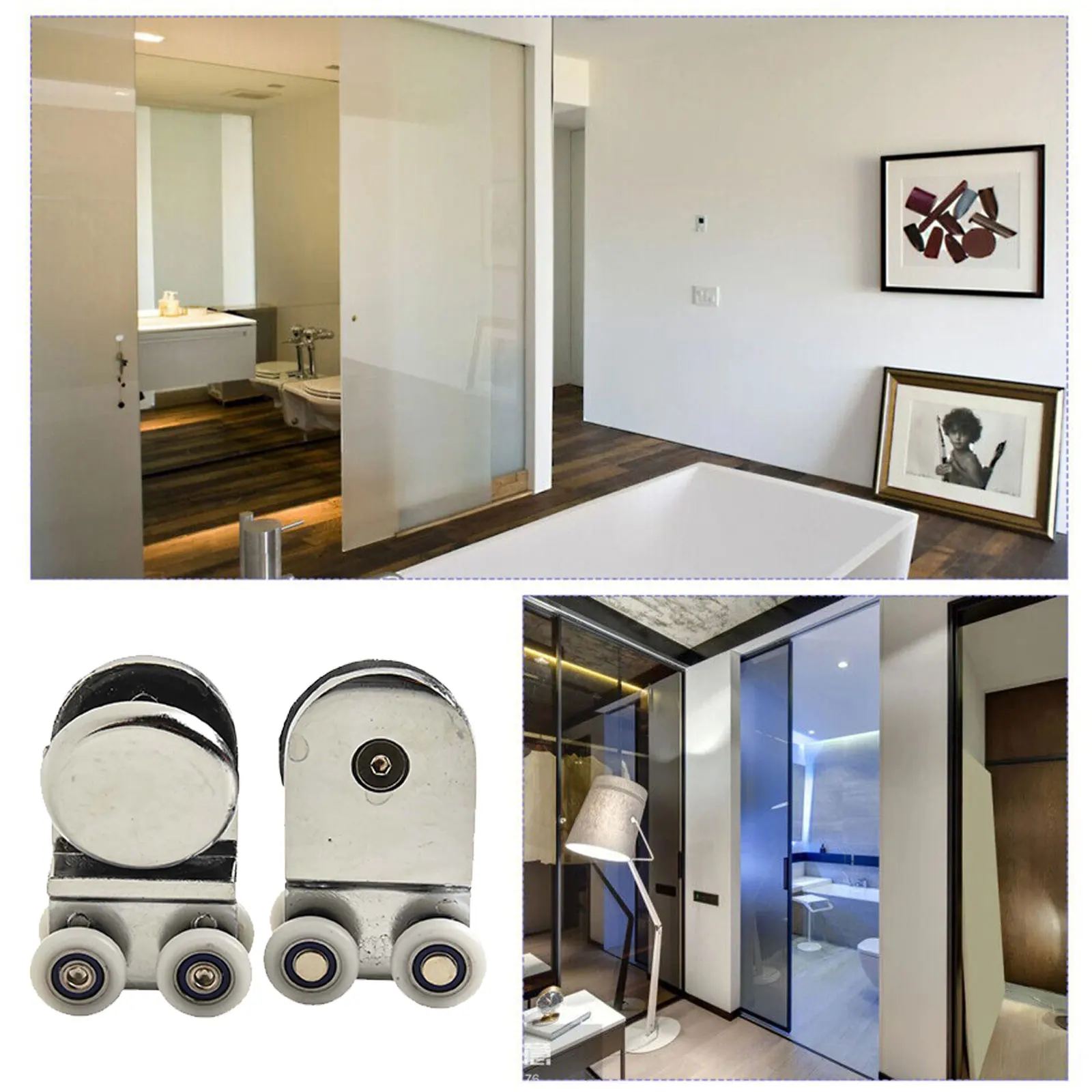 Whisper Quiet Operation Aluminum Alloy Glass Door Sliding Wheel Roller Hanging Wheel Pulley Bathroom Accessory
Whisper Quiet Operation Aluminum Alloy Glass Door Sliding Wheel Roller Hanging Wheel Pulley Bathroom Accessory