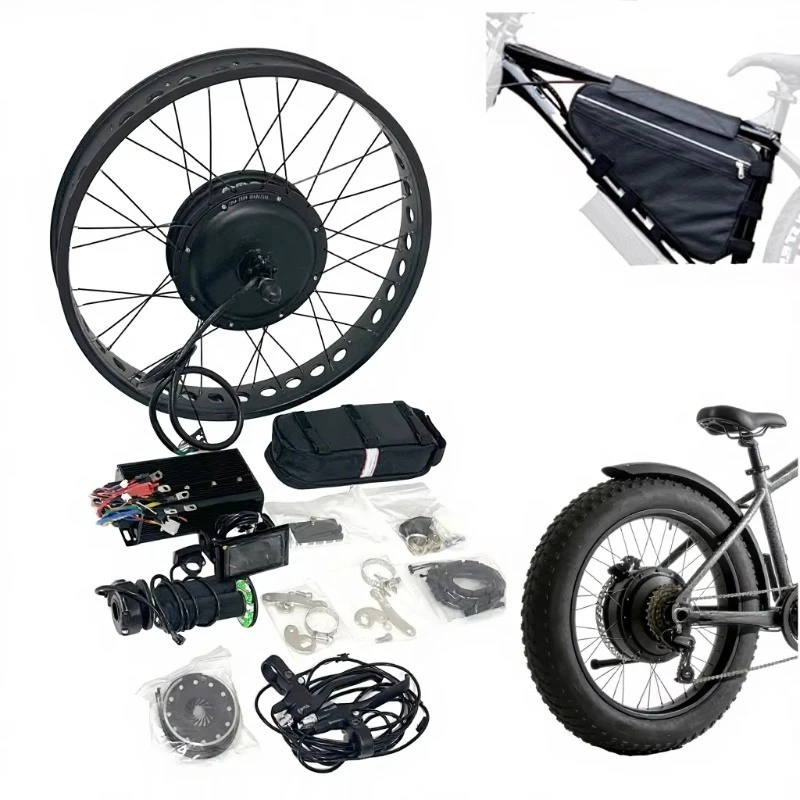 Super Fat Tire Hub Motor Kit 20x4 72v 5000w 3000w 2000w 1500w E-bike Conversion Kit 60v 52v 48v with Lithium Battery
Super Fat Tire Hub Motor Kit 20x4 72v 5000w 3000w 2000w 1500w E-bike Conversion Kit 60v 52v 48v with Lithium Battery