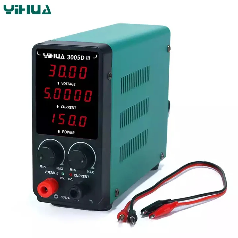 YIHUA 3005D-III Switching DC Power Supply Variable 30V 5A Single Output Digital DC Power Supply For Phone Laptop PCB Repair
YIHUA 3005D-III Switching DC Power Supply Variable 30V 5A Single Output Digital DC Power Supply For Phone Laptop PCB Repair