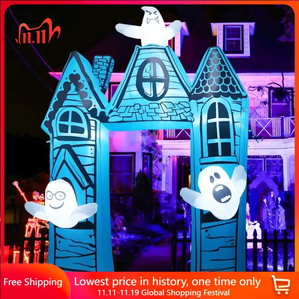 11.8 FT Halloween Inflatables Outdoor Decorations, Ancient Castle Archway with Ghost, Built-in LEDs, Halloween Decorations
11.8 FT Halloween Inflatables Outdoor Decorations, Ancient Castle Archway with Ghost, Built-in LEDs, Halloween Decorations