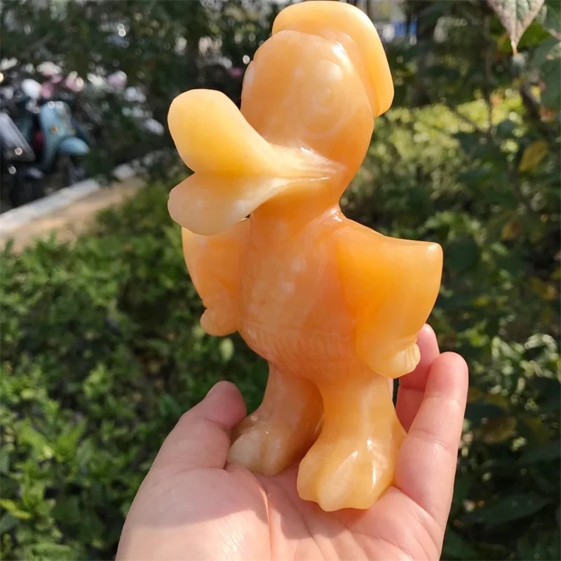 13.3cm Natural Crystal Yellow Calcite Statue Carving Cartoon Animal Healing Crystal Holiday Crafts Gift 1pcs
13.3cm Natural Crystal Yellow Calcite Statue Carving Cartoon Animal Healing Crystal Holiday Crafts Gift 1pcs