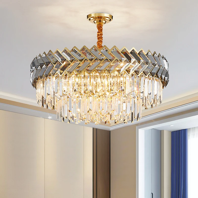 Modern crystal chandelier for living room luxury round cristal light fixture kitchen island dining room decor chain lighting
Modern crystal chandelier for living room luxury round cristal light fixture kitchen island dining room decor chain lighting
