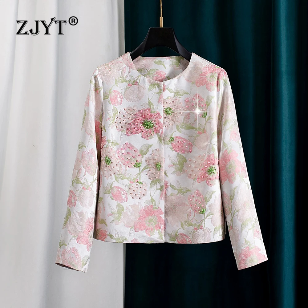 ZJYT Elegant Chic Floral Jacquard Jacket and Coat Woman 2026 Spring Designer Long Sleeve Vintage Casual Loose Outerwears Female
ZJYT Elegant Chic Floral Jacquard Jacket and Coat Woman 2026 Spring Designer Long Sleeve Vintage Casual Loose Outerwears Female
