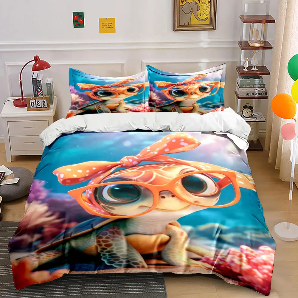 Turtle with orange glasses and bow Bedding Set for Kids Luxury Gift 3pcs Digital Print Comforter Set Soft Comfortable
Turtle with orange glasses and bow Bedding Set for Kids Luxury Gift 3pcs Digital Print Comforter Set Soft Comfortable