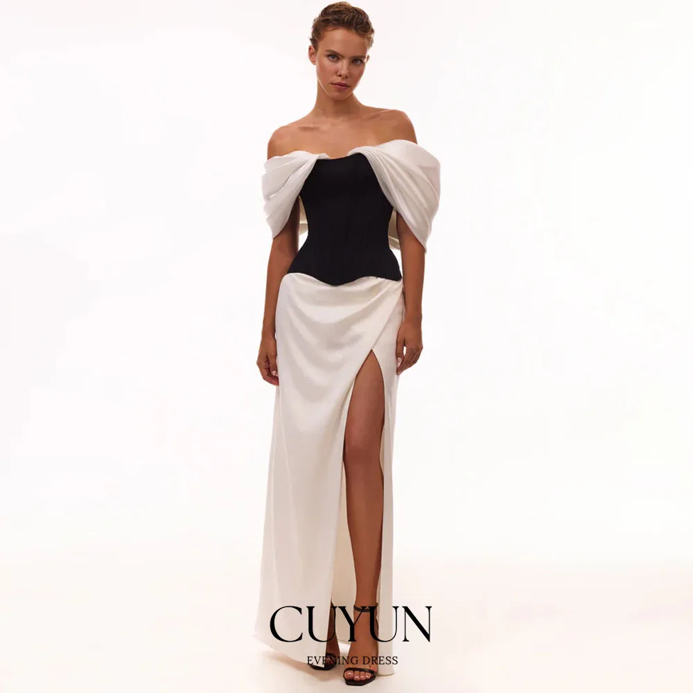 CUYUN 2 Pieces Long Prom Dresses with High Slit Off the Shoulder Corset with Dress Customized Women Special Occasion Gown
CUYUN 2 Pieces Long Prom Dresses with High Slit Off the Shoulder Corset with Dress Customized Women Special Occasion Gown