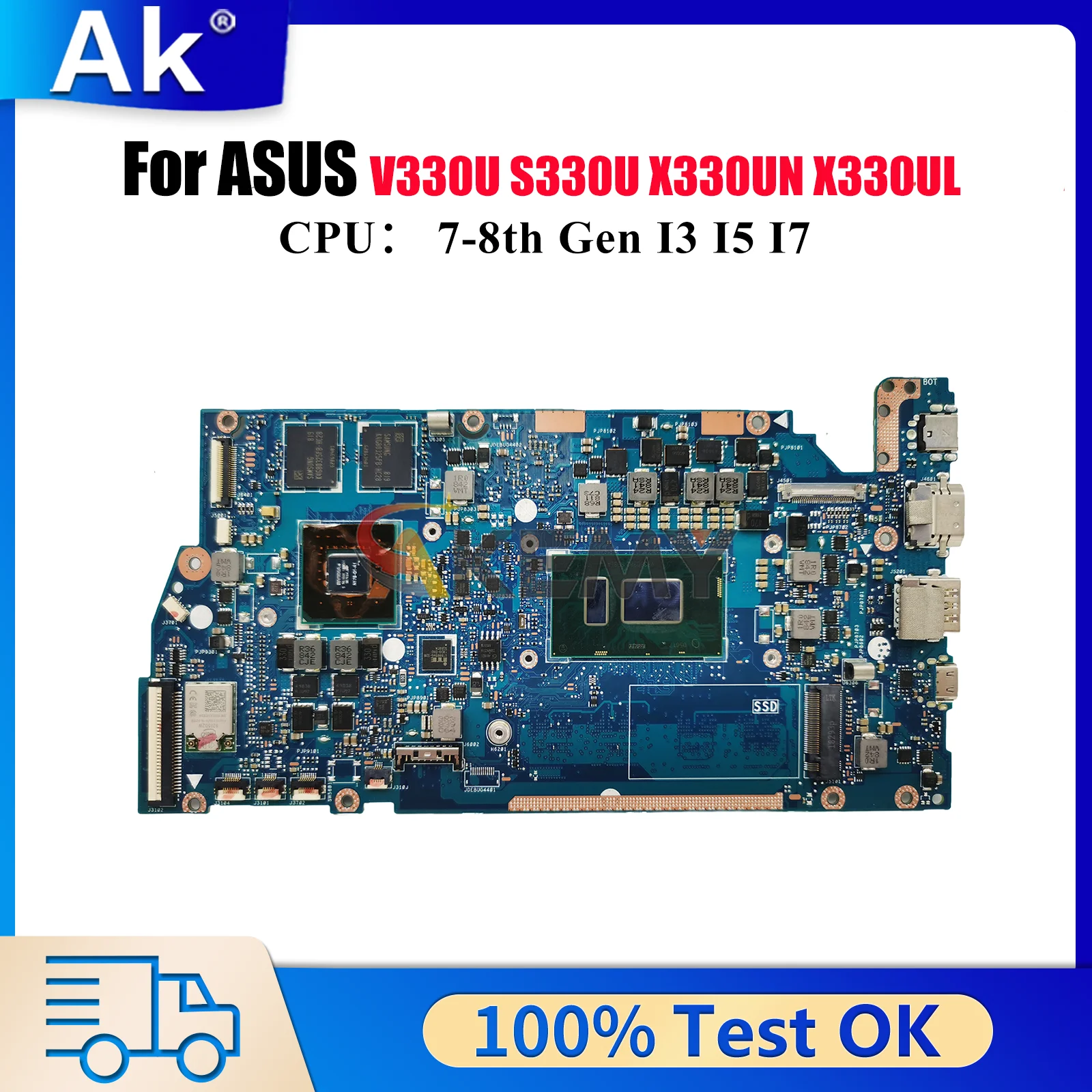 X330UN Laptop Motherboard For ASUS VivoBook X330U R330U ADOL13U X330UF S330U V330U I330U X330UL K330U Mainboard W/ I3 I5 I7 CPU
X330UN Laptop Motherboard For ASUS VivoBook X330U R330U ADOL13U X330UF S330U V330U I330U X330UL K330U Mainboard W/ I3 I5 I7 CPU