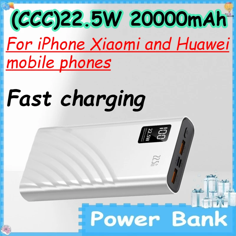 (CCC)22.5W 20000mAh Power Bank for IPhone Xiaomi and Huawei Mobile Phones Fast Charging Powerbank
(CCC)22.5W 20000mAh Power Bank for IPhone Xiaomi and Huawei Mobile Phones Fast Charging Powerbank