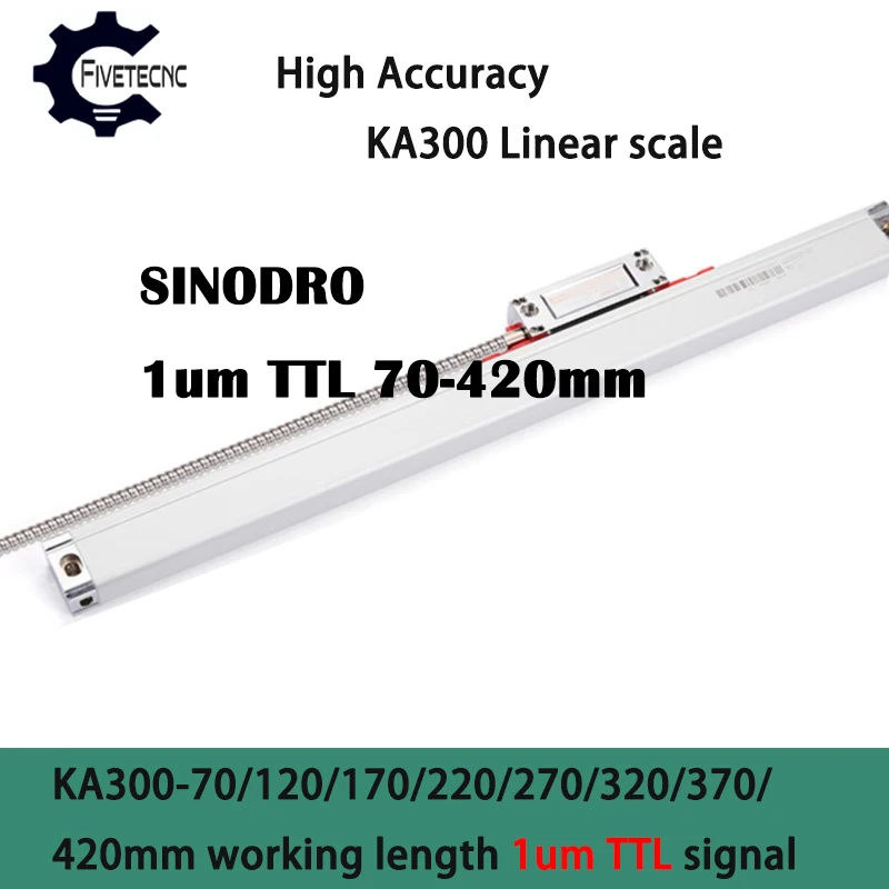 SINODRO KA300 Linear Encoder 70 120 170 220 270 320 370 420mm Stroke Length 1um 5V TTL Optical Ruler Glass Scale 0.001mm
SINODRO KA300 Linear Encoder 70 120 170 220 270 320 370 420mm Stroke Length 1um 5V TTL Optical Ruler Glass Scale 0.001mm