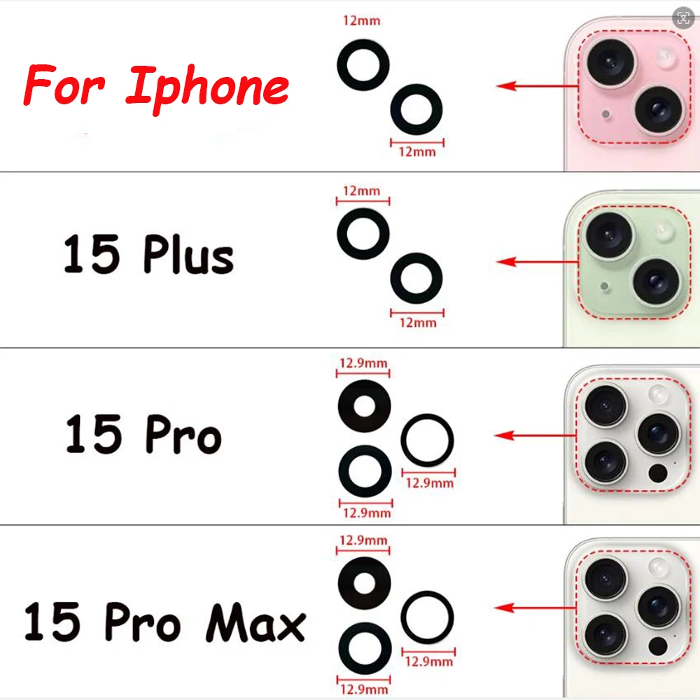 Rear Back Camera Glass Lens Cover For Iphone 15 Pro Max 15 Plus 15 Pro With Adhesive Sticker
Rear Back Camera Glass Lens Cover For Iphone 15 Pro Max 15 Plus 15 Pro With Adhesive Sticker