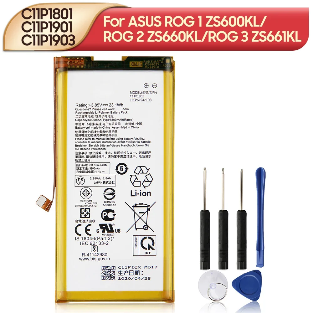 Совершенно новый сменный аккумулятор C11P1801 C11P1901 C11P1903 для телефона ASUS ROG ZS600KL ROG Phone 2 ZS660KL ROG Phone 3 ZS661KL
Совершенно новый сменный аккумулятор C11P1801 C11P1901 C11P1903 для телефона ASUS ROG ZS600KL ROG Phone 2 ZS660KL ROG Phone 3 ZS661KL