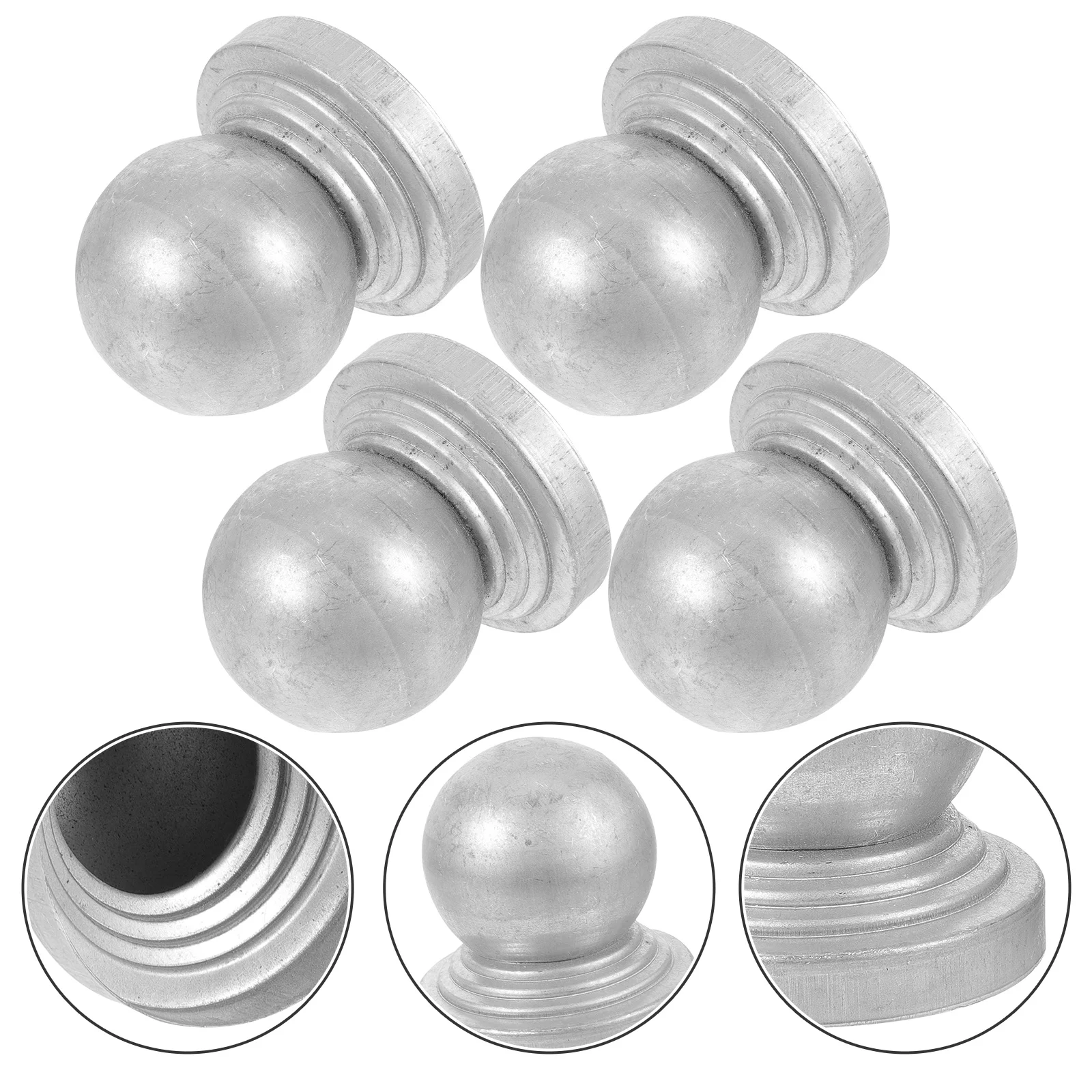 4pcs Round Tube Column Cap Fence Post Tops Decorative Iron Ball Shape Post Covers Fence Guardrail Construction Facility Metal
4pcs Round Tube Column Cap Fence Post Tops Decorative Iron Ball Shape Post Covers Fence Guardrail Construction Facility Metal