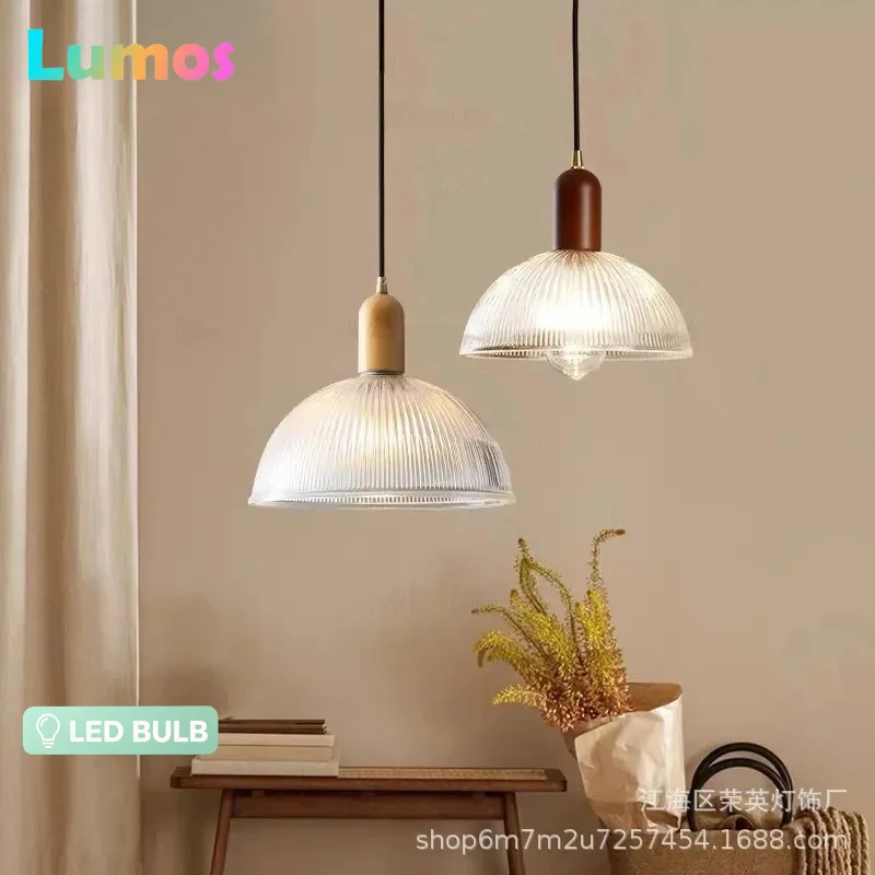 Vintage Modern Glass Pendant Light Restaurant Bar Nordic Retro Wood Hanging Lights Dining Room Bedroom Bedside Decor
Vintage Modern Glass Pendant Light Restaurant Bar Nordic Retro Wood Hanging Lights Dining Room Bedroom Bedside Decor