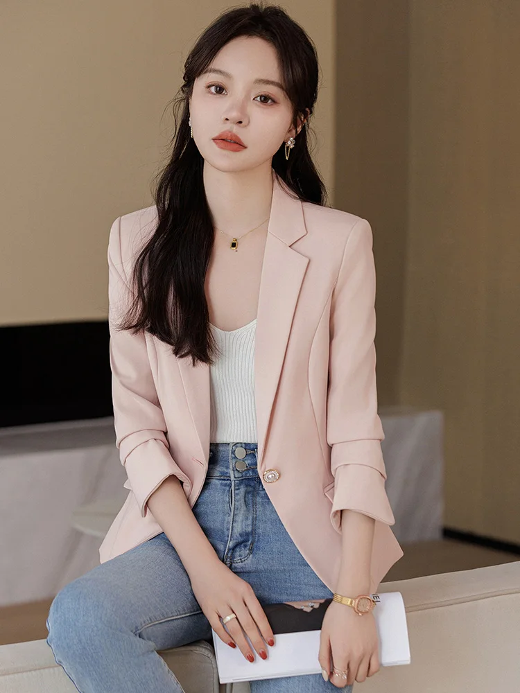 Pink Suit Jaet Women's Spring Autumn New Sle Small Size ort Faion Casual High Quali Ele Leisure Small Suit
Pink Suit Jaet Women's Spring Autumn New Sle Small Size ort Faion Casual High Quali Ele Leisure Small Suit