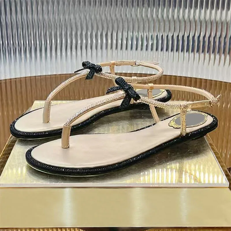 Hot Sales Butterfly-knot Sandals Woman Rhinestone Ankle Strap Party Shoes Woman Flip Flop Crystal Summer Flat Sandals Women
Hot Sales Butterfly-knot Sandals Woman Rhinestone Ankle Strap Party Shoes Woman Flip Flop Crystal Summer Flat Sandals Women