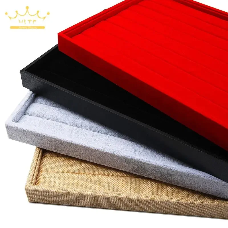 New 35*24Cm Velvet Ring Slot Tray High-Capacity Rings Organizer Storage Case Ear Stud Display Holder for Jewelry Exhibition Tray
New 35*24Cm Velvet Ring Slot Tray High-Capacity Rings Organizer Storage Case Ear Stud Display Holder for Jewelry Exhibition Tray