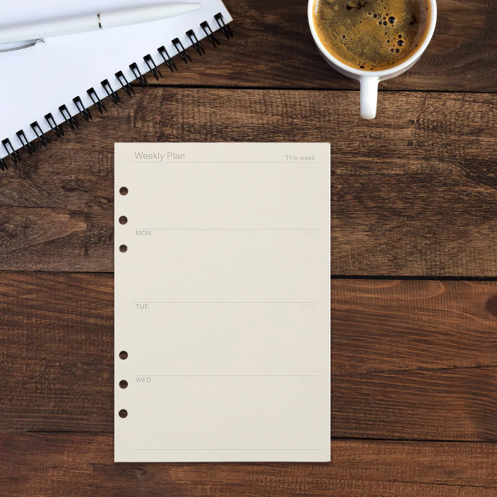 Сменные блоки для планера А5 с 6 отверстиями: линованные сменные листы для ежедневного, еженедельного и ежемесячного планирования. Портативный инструмент для повышения продуктивности на работе.
Сменные блоки для планера А5 с 6 отверстиями: линованные сменные листы для ежедневного, еженедельного и ежемесячного планирования. Портативный инструмент для повышения продуктивности на работе.