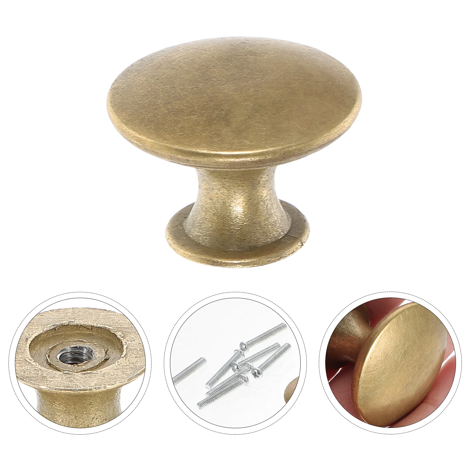 7 Packs Cabinet Knobs Brass Round Drawer Pulls Furniture Hardware Screws for Wardrobe Dresser Cabinets
7 Packs Cabinet Knobs Brass Round Drawer Pulls Furniture Hardware Screws for Wardrobe Dresser Cabinets