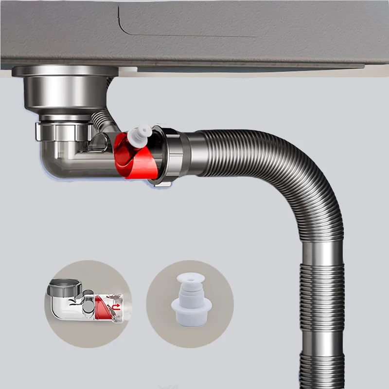 kitchen aDouble Sink Sewer Basin Sewer Pipe Fittings Double Dishwashing Sink Sink Drainage Pipe Set Kitchen Drain Pipe Anti Odor
kitchen aDouble Sink Sewer Basin Sewer Pipe Fittings Double Dishwashing Sink Sink Drainage Pipe Set Kitchen Drain Pipe Anti Odor