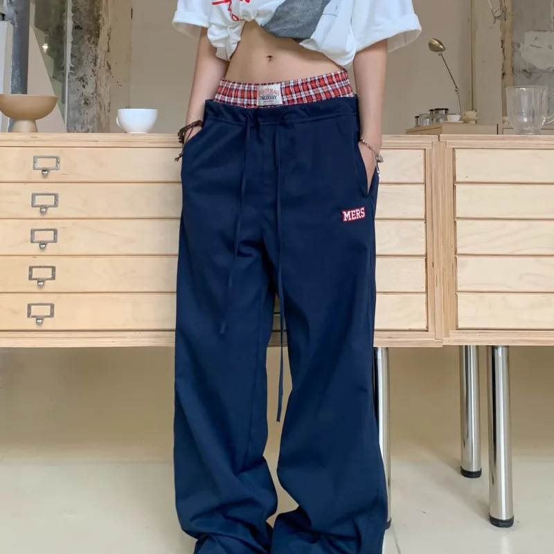 Version Fake Two Piece Checkered Lined Sports Pants Summer Thin Design For Couples Casual Straight Leg Loose Comfortable Pants
Version Fake Two Piece Checkered Lined Sports Pants Summer Thin Design For Couples Casual Straight Leg Loose Comfortable Pants