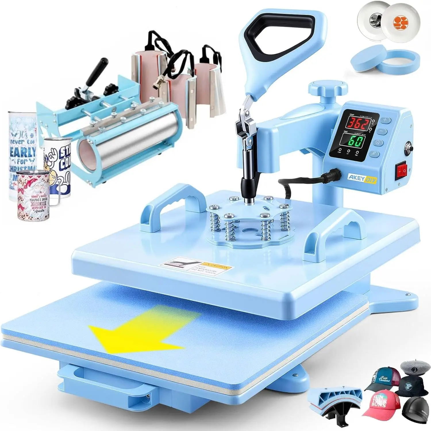 Heat Press 15x15 Shirt Press Machine 8 in 1 with 30Oz Tumbler Attachment Sublimation Machine Digital Slide Out Sublimation
Heat Press 15x15 Shirt Press Machine 8 in 1 with 30Oz Tumbler Attachment Sublimation Machine Digital Slide Out Sublimation