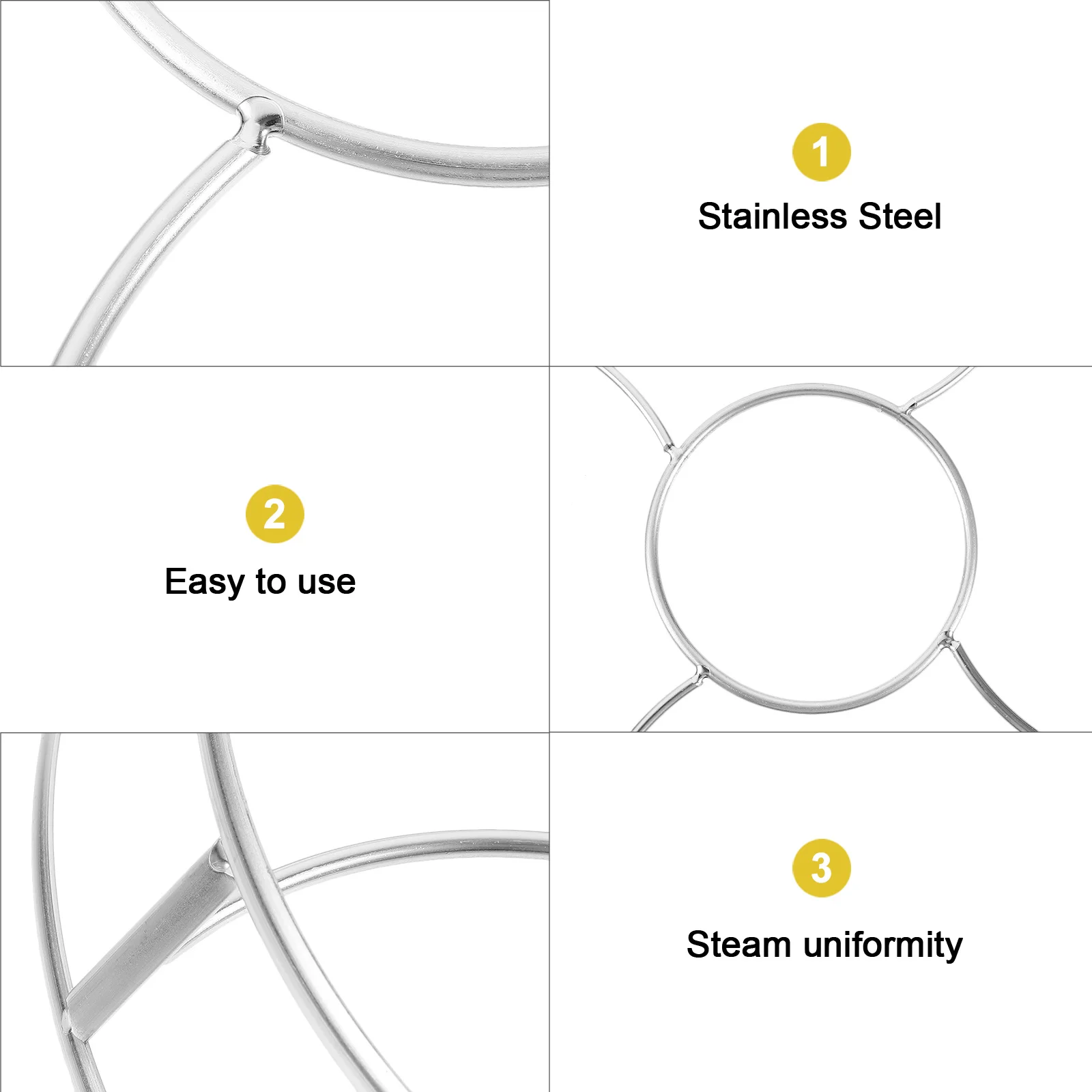 Household Stainless Steel Steamer Rack Multi-Functional Pot Holder Wok Rack Kitchen Pan Stand Anti-Skid Tabletop Cooking Trivet
Household Stainless Steel Steamer Rack Multi-Functional Pot Holder Wok Rack Kitchen Pan Stand Anti-Skid Tabletop Cooking Trivet