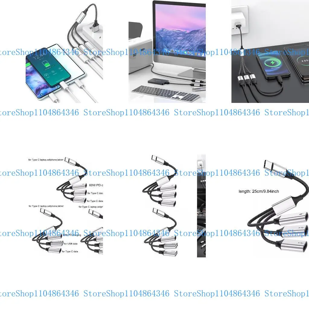 5asd Type C to 3x Type C / 2x Type C+USB2.0/ 1x Type C+2xUSB2.0 OTG Adapter Cable 60W Power Delivery Fast Data Transfer
5asd Type C to 3x Type C / 2x Type C+USB2.0/ 1x Type C+2xUSB2.0 OTG Adapter Cable 60W Power Delivery Fast Data Transfer