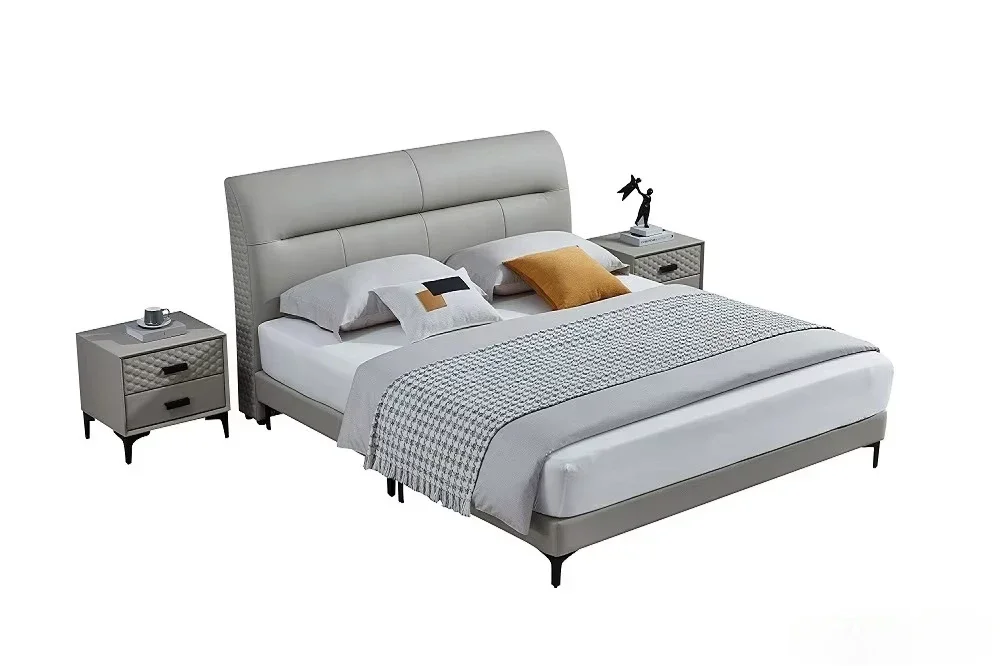 A Light Luxury Style Modern Bedroom Bed Furniture Durable Leather Soft Bed
A Light Luxury Style Modern Bedroom Bed Furniture Durable Leather Soft Bed