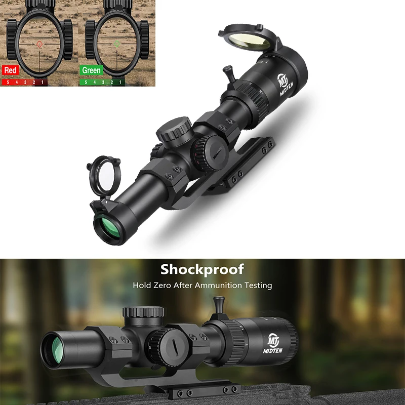 MidTen LPVO Rifle Scope Circle Dot Reticle Optics Riflescope Second Focal Plane Sight with Cantilever Mount for Picatinny Rail
MidTen LPVO Rifle Scope Circle Dot Reticle Optics Riflescope Second Focal Plane Sight with Cantilever Mount for Picatinny Rail
