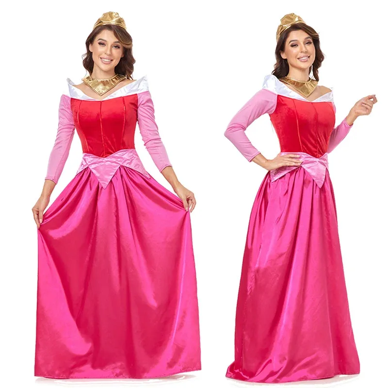 Adult Women Halloween Princess Costume Anime Cartoon Sleeping Beauty Role Play Aurora Dress for Party
Adult Women Halloween Princess Costume Anime Cartoon Sleeping Beauty Role Play Aurora Dress for Party